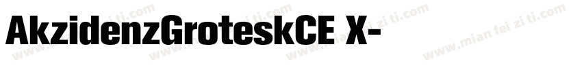 AkzidenzGroteskCE X字体转换